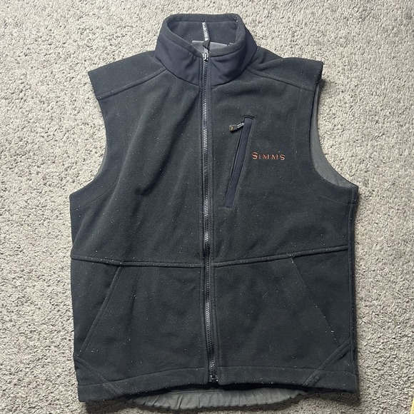 Simms Other - Simms Fishing Vest Windstopper Fleece Full Zip Pocket Logo-Brown Men's Small
